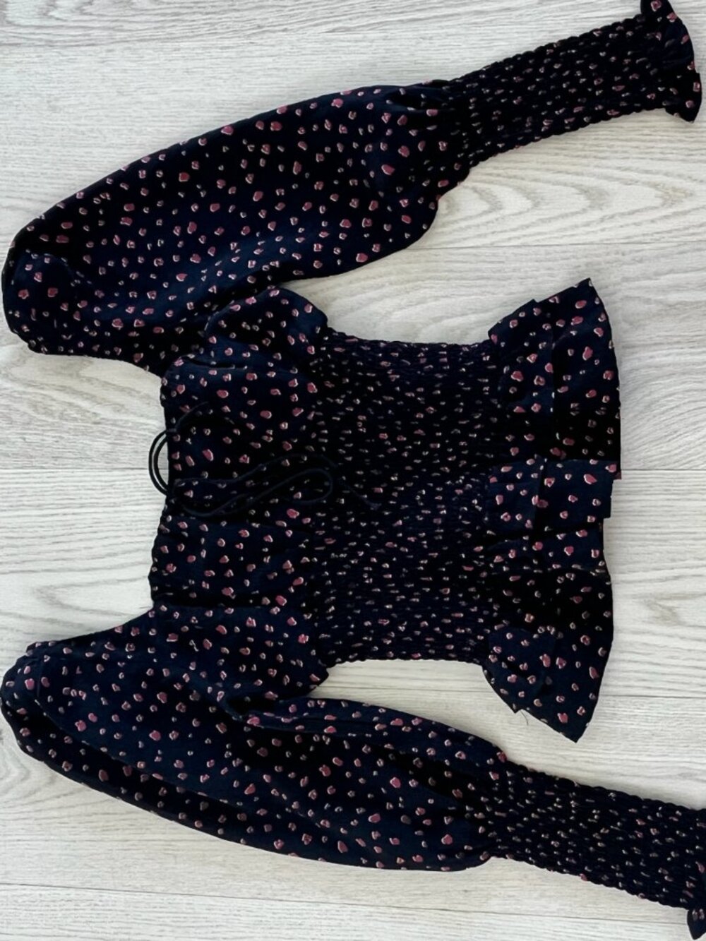 Long Sleeve Black Blouse Cistar New York size xs